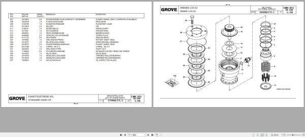 Grove Crane GMK 3055 Spare Parts List 3238946AU 2014 (2)