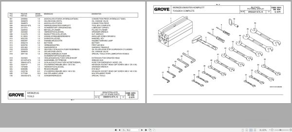 Grove Crane GMK 3055 Spare Parts List 3238964A 2013 (2)