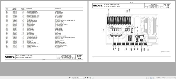 Grove Crane GMK 3060i Spare Parts List 3206260B 2013 (2)