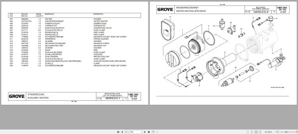 Grove Crane GMK 3060i Spare Parts List 4160567BN 2016 (2)