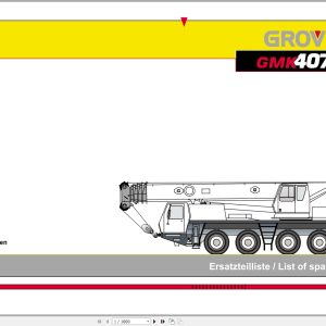 Grove Crane GMK 4075 Spare Parts List 3056716 2004 (1)