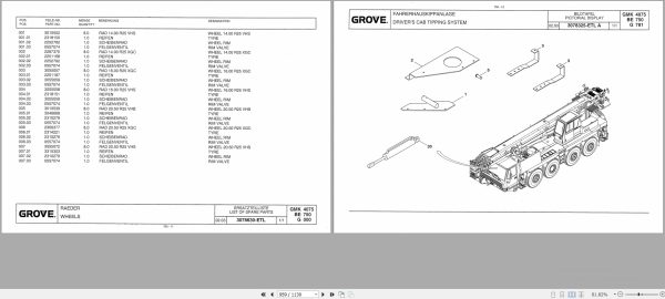 Grove Crane GMK 4075 Spare Parts List 3065696 6.2003 (2)