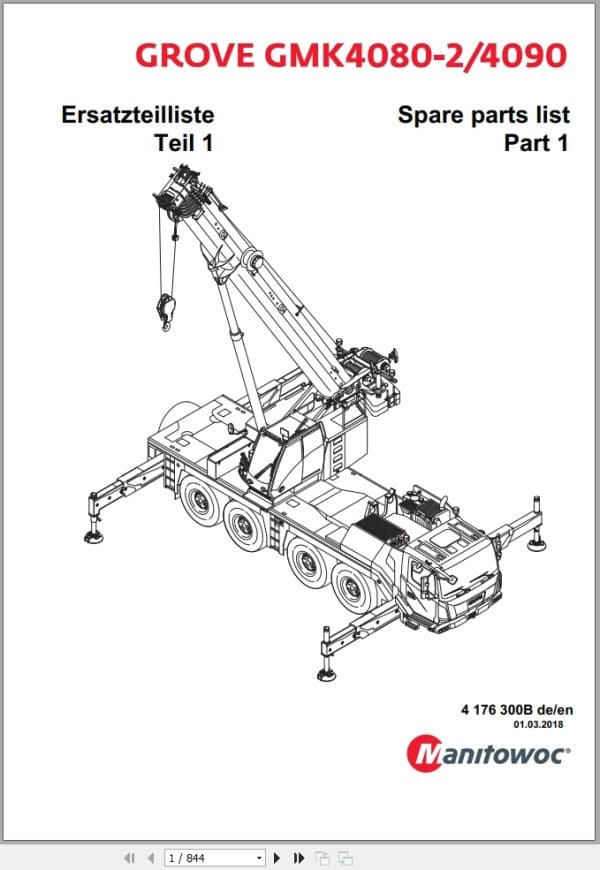 Grove Crane GMK 4080 2 GMK 4090 Spare Parts List 4176300B 2018 (1)