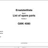Grove Crane GMK 4080 Spare Parts List 3007959 1997 (1)