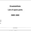 Grove Crane GMK 4080 Spare Parts List 3053105 2000 (1)