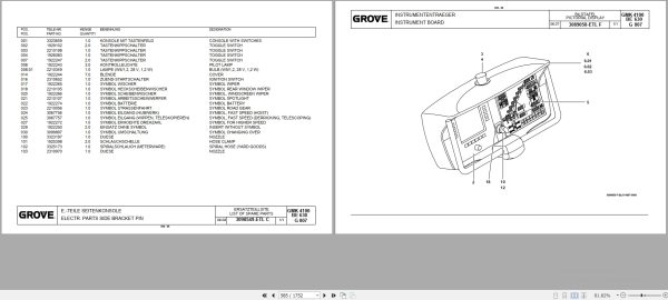 Grove Crane GMK 4100 L Spare Parts List 3067280 2008 (2)