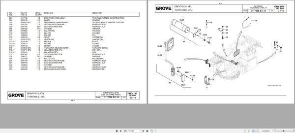 Grove Crane GMK 4100 L Spare Parts List 3172262 2008 (2)