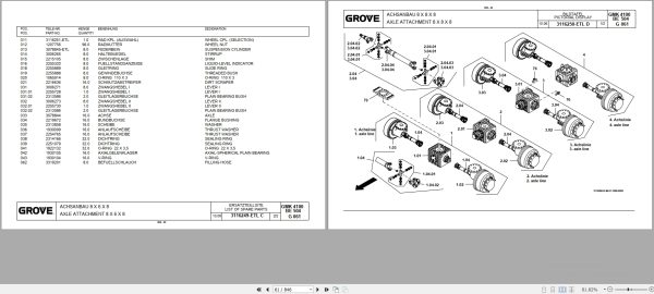 Grove Crane GMK 4100 Spare Parts List 3117109 2006 (2)