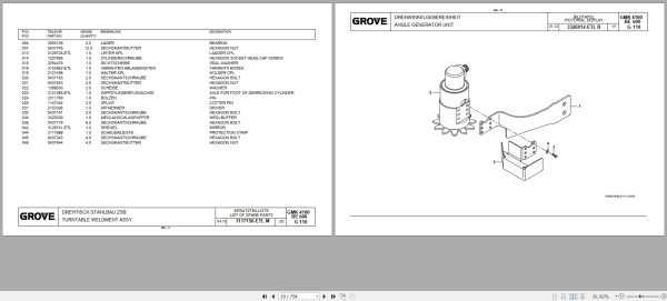 Grove Crane GMK 4100 Spare Parts List 3183769AL 2013 (2)
