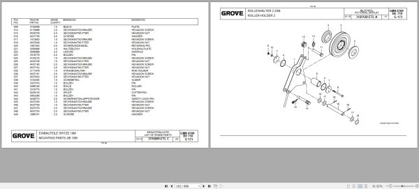 Grove Crane GMK 4100 Spare Parts List 3183769AN 2015 (2)