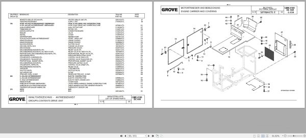 Grove Crane GMK 4100L Spare Parts List 3061033CN 2015 (2)