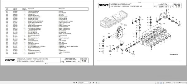 Grove Crane GMK 4100L Spare Parts List 3183735 2011 (2)