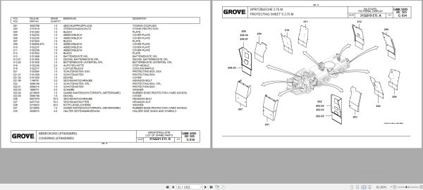 Grove Crane GMK 5095 Spare Parts List 3128582 2007 (2)