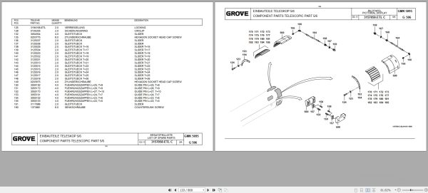 Grove Crane GMK 5095 Spare Parts List 3179615 2011 (2)