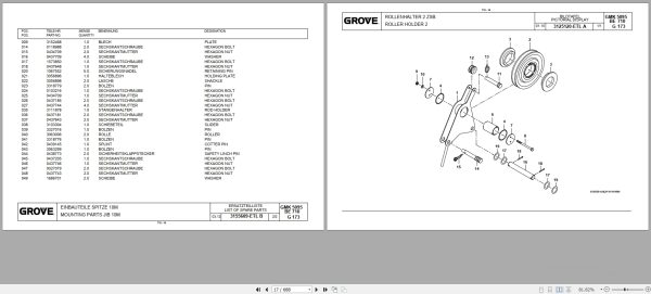 Grove Crane GMK 5095 Spare Parts List 3179615 2012 (2)