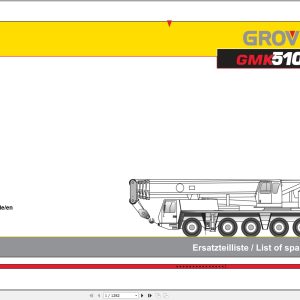 Grove Crane GMK 5100 Spare Parts List 3096010 2004 (1)