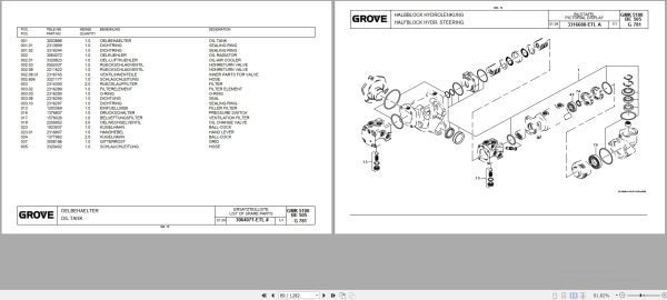 Grove Crane GMK 5100 Spare Parts List 3096010 2004 (2)