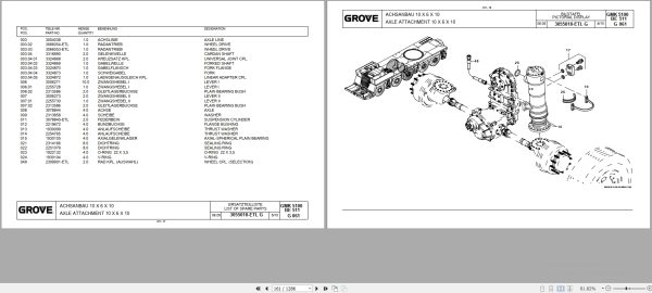 Grove Crane GMK 5100 Spare Parts List 3096010 2005 (2)