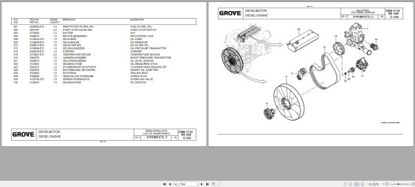 Grove Crane GMK 5110 1 Spare Parts List 3201638 2012 (2)