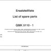 Grove Crane GMK 5110 1 Spare Parts List 3305059 1995 (1)