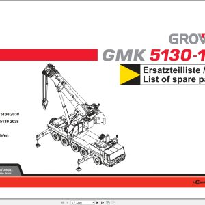Grove Crane GMK 5130 1 Spare Parts List 3094215 2006 (1)