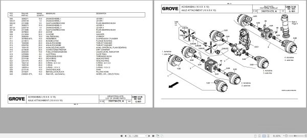 Grove Crane GMK 5130 1 Spare Parts List 3094215 2006 (2)