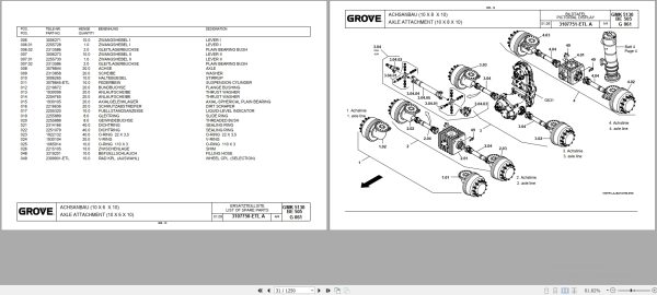 Grove Crane GMK 5130 1 Spare Parts List 3121290 2006 (2)