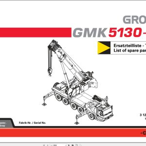 Grove Crane GMK 5130 2 Spare Parts List 3129926 2008 (1)