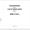 Grove Crane GMK 5130 L Spare Parts List 3007007 1999 (1)