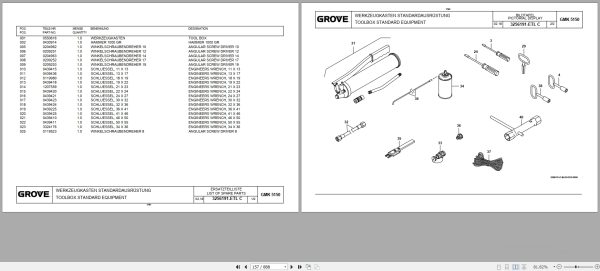 Grove Crane GMK 5150 Spare Parts List 4238329B 2018 (2)