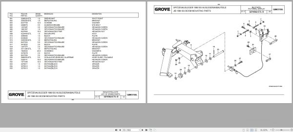Grove Crane GMK 5150L Spare Parts List 4238330A 2018 (2)