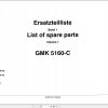 Grove Crane GMK 5160 C Spare Parts List 3007017 1999 (1)