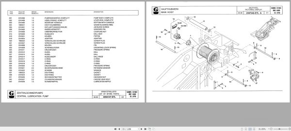 Grove Crane GMK 5160 C Spare Parts List 3007017 1999 (2)