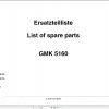 Grove Crane GMK 5160 Spare Parts List 2305012 1995 (1)