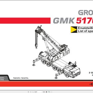 Grove Crane GMK 5170 Spare Parts List 3126341 2008 (1)
