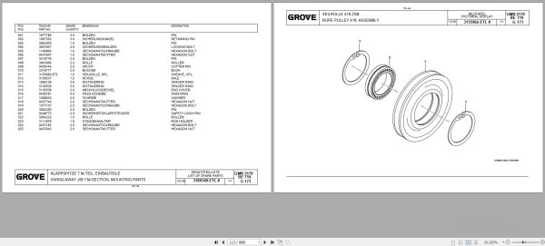 Grove Crane GMK 5170 Spare Parts List 3152538 2008 (2)