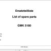 Grove Crane GMK 5180 Spare Parts List 3056746 2000 (1)