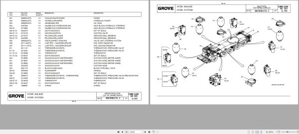 Grove Crane GMK 5200 Spare Parts List 3067010 2003 (2)