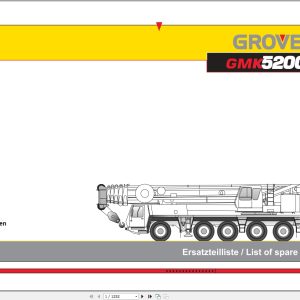 Grove Crane GMK 5200 Spare Parts List 3078350 2004 (1)