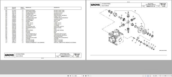 Grove Crane GMK 5220 Spare Parts List 3117500 2007 (2)