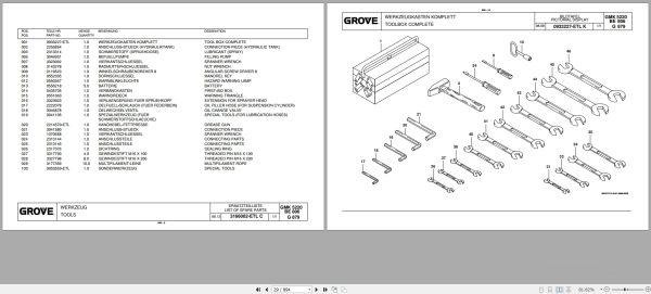 Grove Crane GMK 5220 Spare Parts List 3179590 2012 (2)