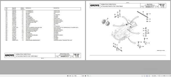 Grove Crane GMK 5220 Spare Parts List 3493732U 2014 (2)