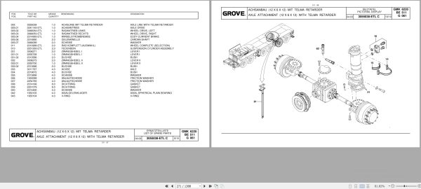 Grove Crane GMK 6220 L Spare Parts List 3065688 2003 (2)