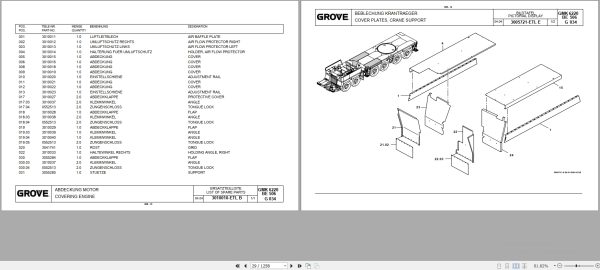 Grove Crane GMK 6220 L Spare Parts List 3096064 2004 (2)