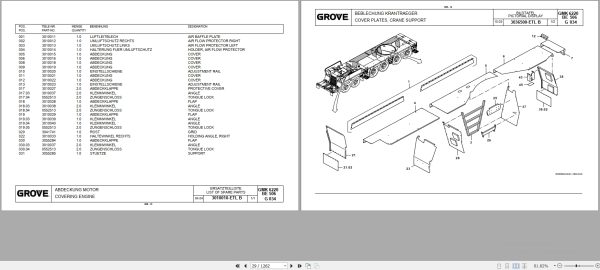 Grove Crane GMK 6220 L Spare Parts List 3096066 2004 (2)