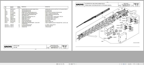 Grove Crane GMK 6220 L Spare Parts List 3117172 2006 (2)