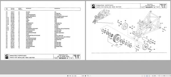 Grove Crane GMK 6250 Spare Parts List 3009651 1998 (2)
