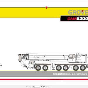 Grove Crane GMK 6300 Spare Parts List 3063572 2001 (1)