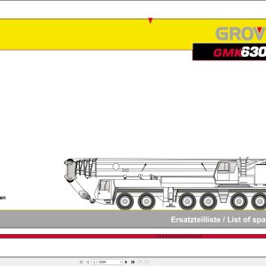 Grove Crane GMK 6300 Spare Parts List 3065665 2002 (1)