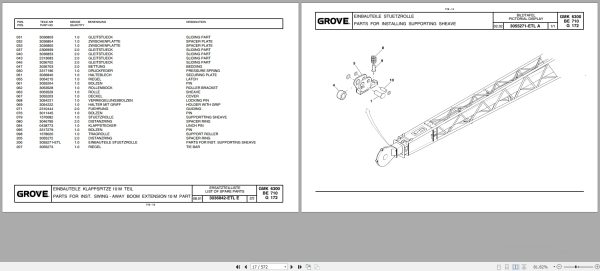 Grove Crane GMK 6300 Spare Parts List 3065665 2002 (2)